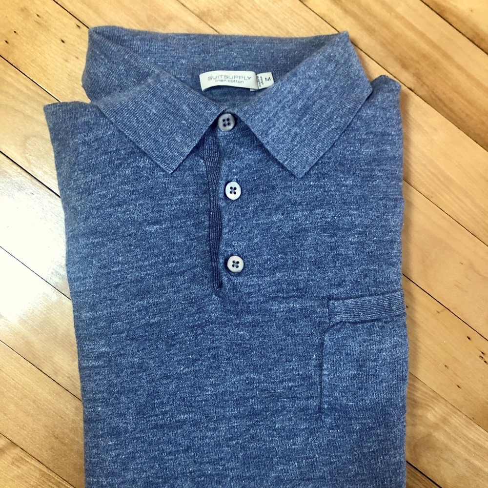 Suit Supply Linen Cotton Polo Shirt